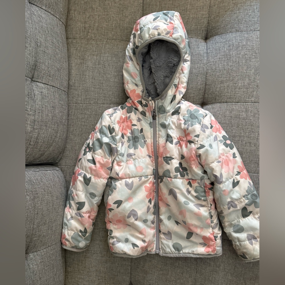 Floral Puffer Jacket with Hood